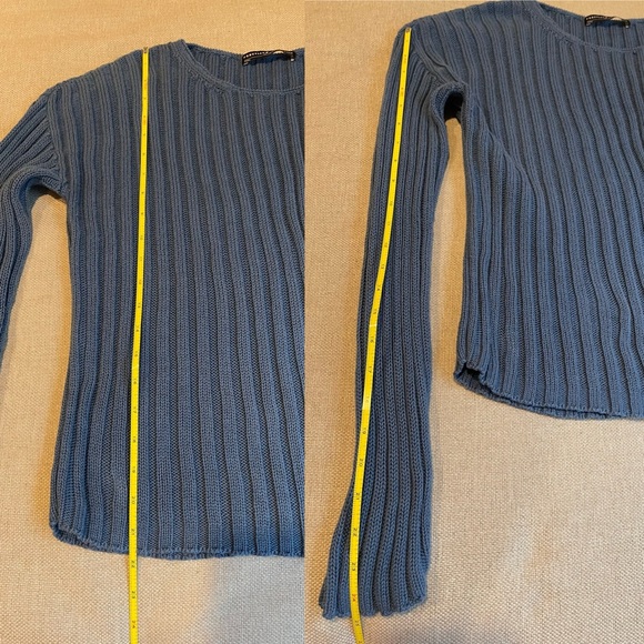 Peruvian Connection Rowe Ribbed Sweater In Blue Size S - Picture 14 of 15